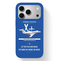 Thumbnail for Cessna Citation X+ design on blue magsafe iphone case, for iPhone 17 Pro