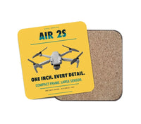 Thumbnail for DJI Air 2S design on yellow 1 piece coaster