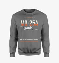 Thumbnail for MQ-25A STINGRAY design on gray sweatshirt