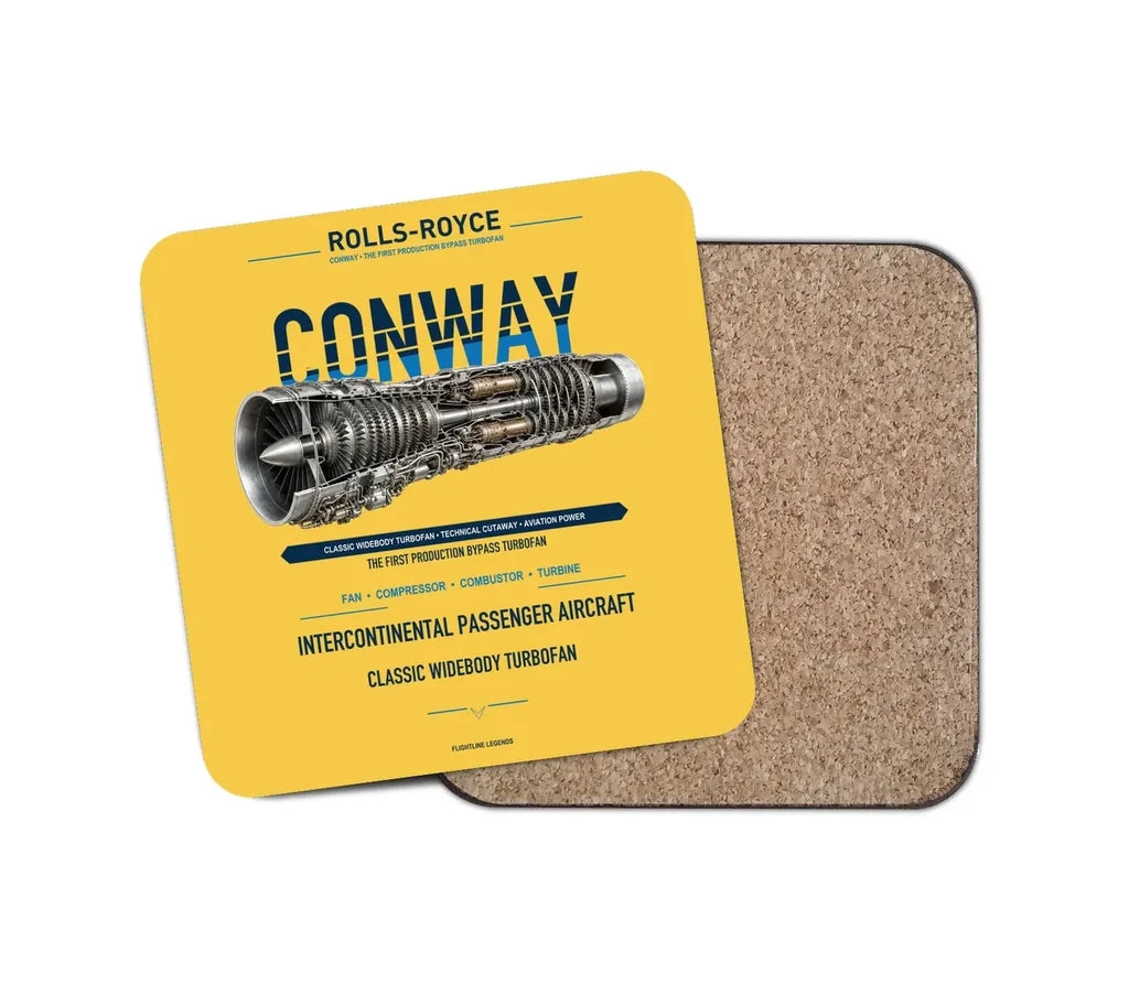 CONWAY design on yellow 1 piece coaster