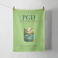 Thumbnail for Punta Gorda Airport (PGD) design on light green towel