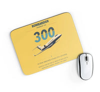 Thumbnail for Bombardier Challenger 300 design on yellow rectangle mouse pad