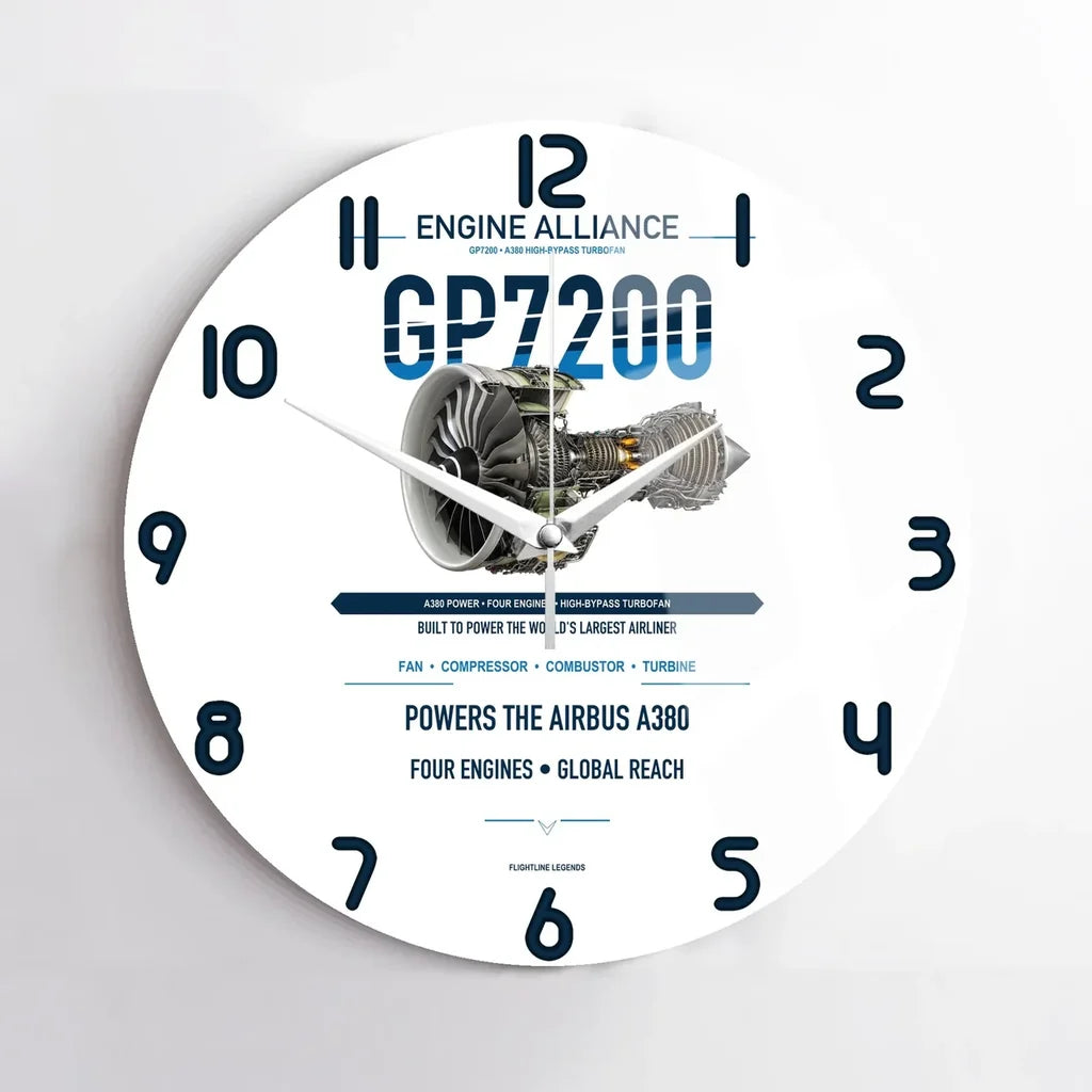 GP7200 design on white no frame wall clock