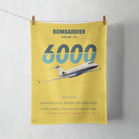 Thumbnail for Bombardier Global 6000 design on yellow towel