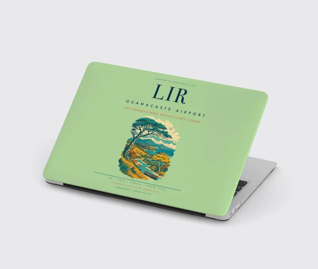 Guanacaste Airport (LIR) design on light green MacBook case