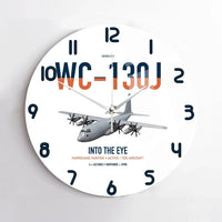 Thumbnail for WC-130J Hurricane Hunter design on white no frame wall clock