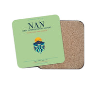 Thumbnail for Nadi International Airport (NAN) design on light green 1 piece coaster