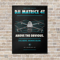 Thumbnail for DJI Matrice 4T vertical canvas print - framed - black background