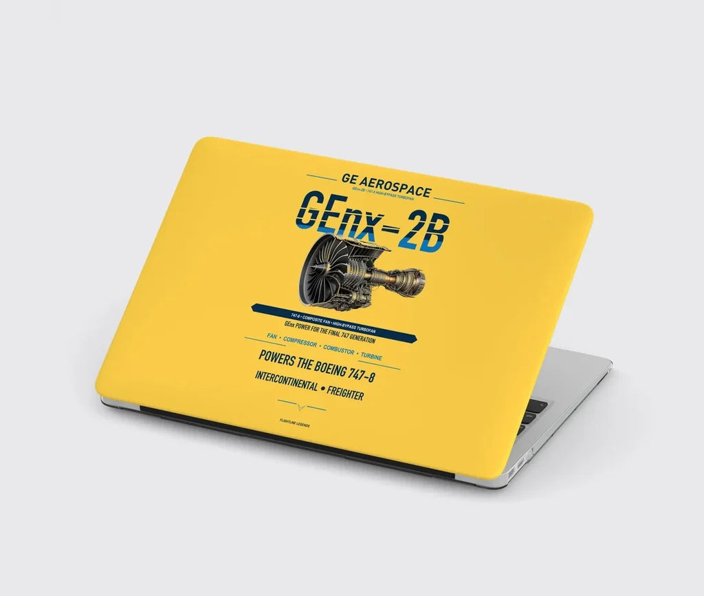 GEnx-2B design on yellow MacBook case