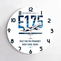Thumbnail for Embraer E175 design on white no frame wall clock