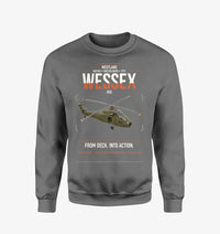 Thumbnail for Westland Wessex HU5 design on gray sweatshirt