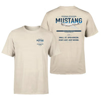 Thumbnail for Cessna Citation Mustang design on beige double-side t-shirt, double-side print