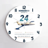 Thumbnail for Bombardier Learjet 24 design on white no frame wall clock