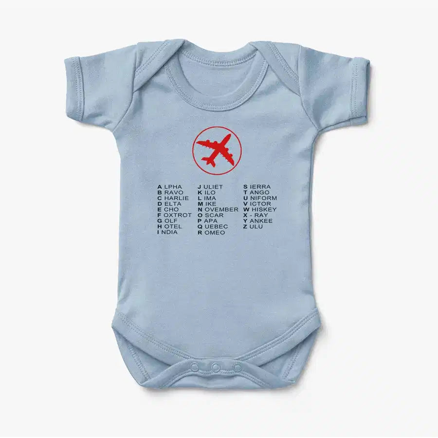 Aviation Alphabet Baby Bodysuit - view 3