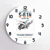 Thumbnail for Sikorsky S-61N design on white no frame wall clock