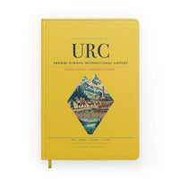 Thumbnail for Urumqi Diwopu International Airport (URC) design on yellow notebook