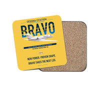 Thumbnail for Cessna Citation Bravo design on yellow 1 piece coaster