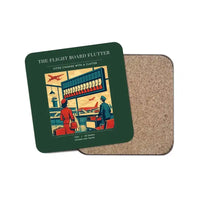 Thumbnail for The Flight Board Flutter - Designed Coasters design on dark green 1-piece