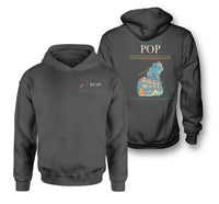 Thumbnail for Gregorio Luperón International Airport (POP) design on dark gray double-side hoodie