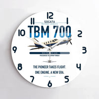 Thumbnail for Socata TBM 700 design on white no frame wall clock