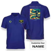 Thumbnail for VINTAGE G4267 - The Wheel Well Nap - Double-Side Polo T-Shirt design on blue+name