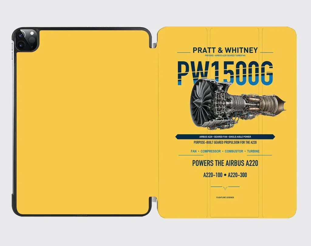 PW1500G design on yellow ipad tablet case
