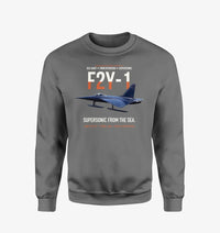 Thumbnail for F2Y-1 Sea Dart Supersonic from the Sea design on gray sweatshirt