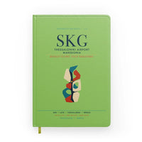 Thumbnail for Thessaloniki Airport “Makedonia” (SKG) design on light green notebook