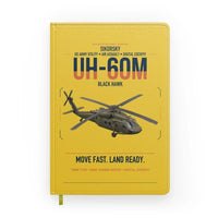 Thumbnail for Sikorsky UH-60M Black Hawk design on yellow notebook