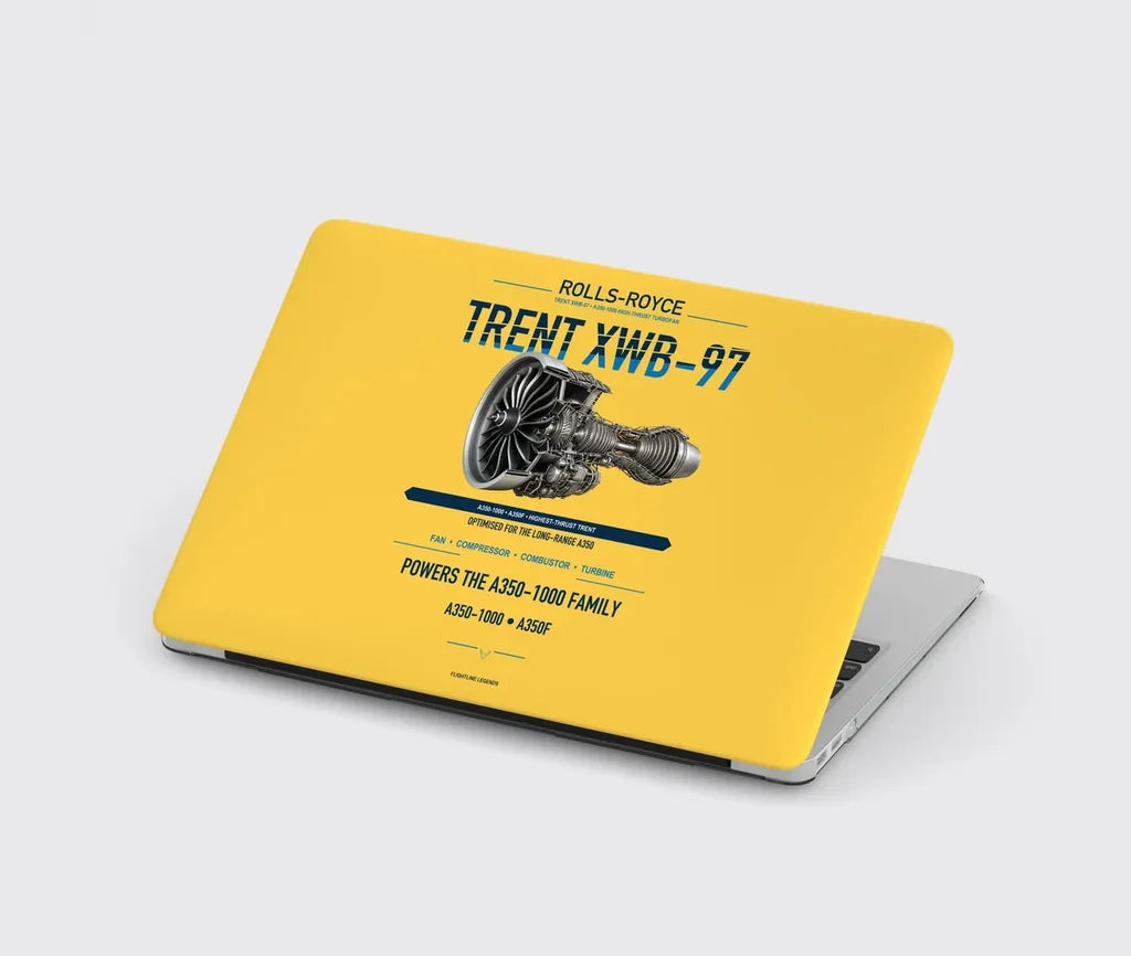 TRENT XWB-97 design on yellow MacBook case