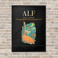 Thumbnail for Alta Airport ALF - Canvas Framed - Black