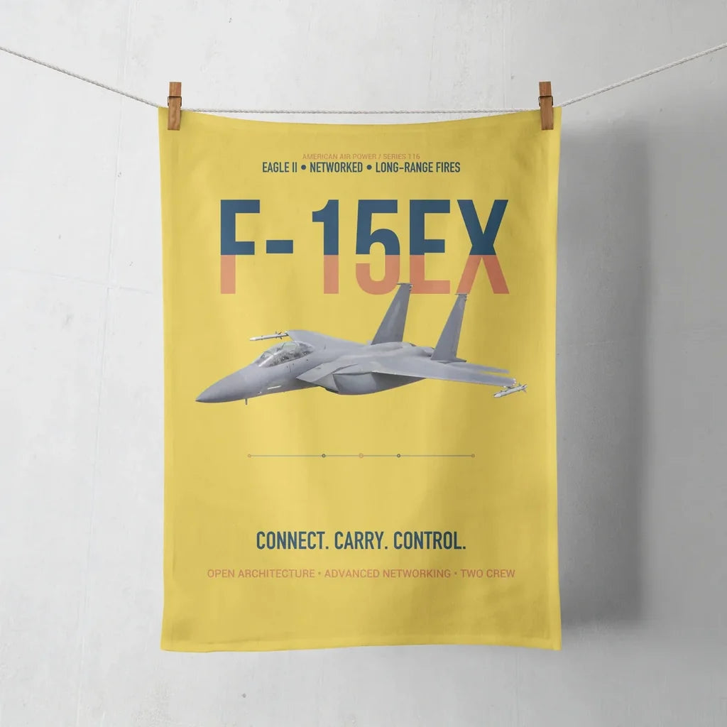 F-15EX Eagle II Connect Carry Control design on yellow towel