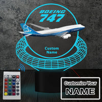 Thumbnail for Customisable Boeing 747 3D Lamp - view 3
