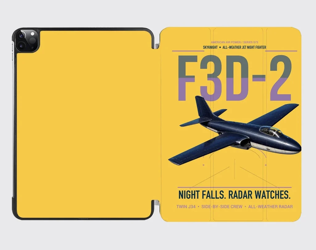 F3D-2 Skyknight design on yellow ipad tablet case