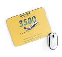 Thumbnail for Bombardier Challenger 3500 design on yellow rectangle mouse pad