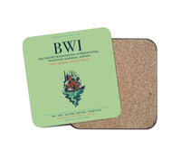 Thumbnail for Baltimore-Washington International Thurgood Marshall Airport (BWI) design on light green 1 piece coaster