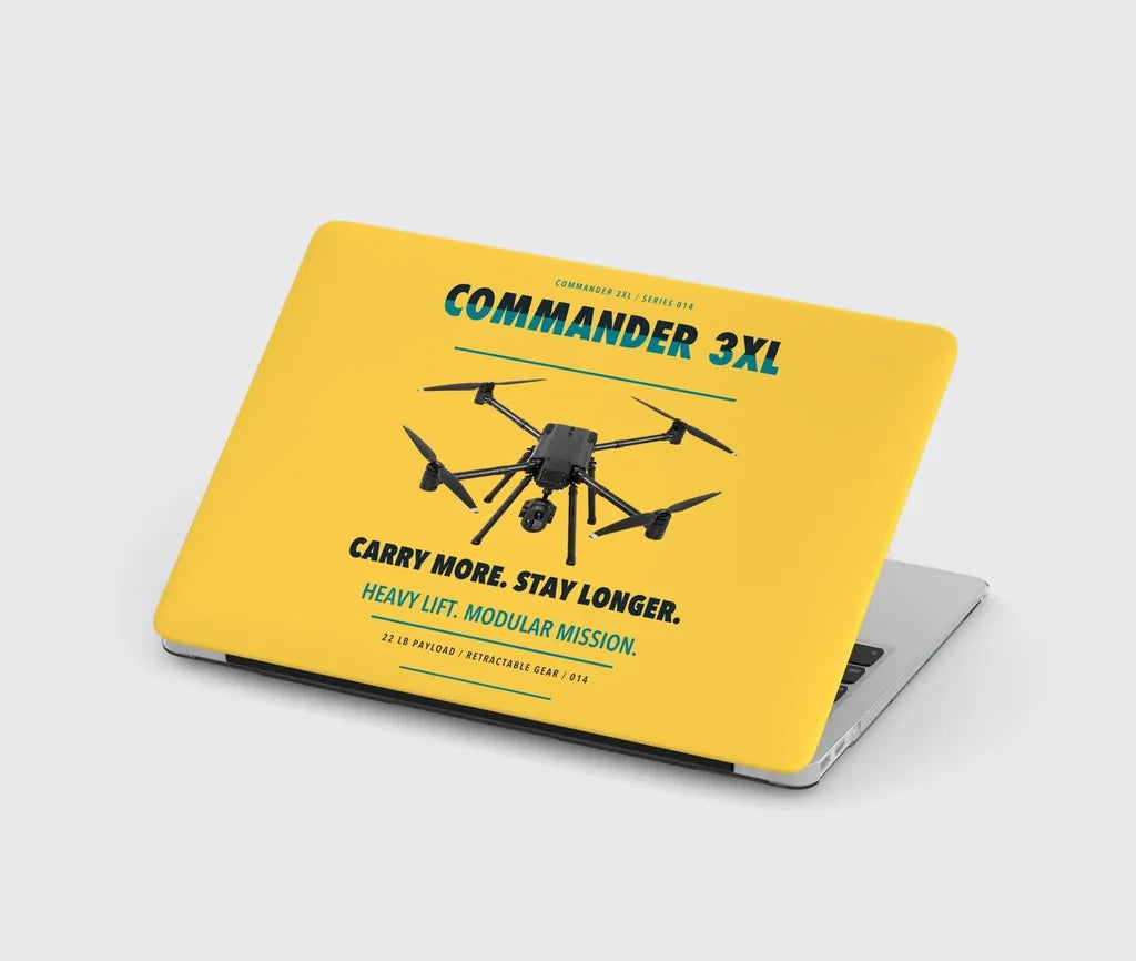 Draganfly Commander 3XL design on yellow MacBook case