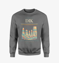 Thumbnail for Dickinson Theodore Roosevelt Regional Airport (DIK) design on gray sweatshirt