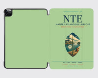 Thumbnail for Nantes Atlantique Airport (NTE) design on light green ipad tablet case