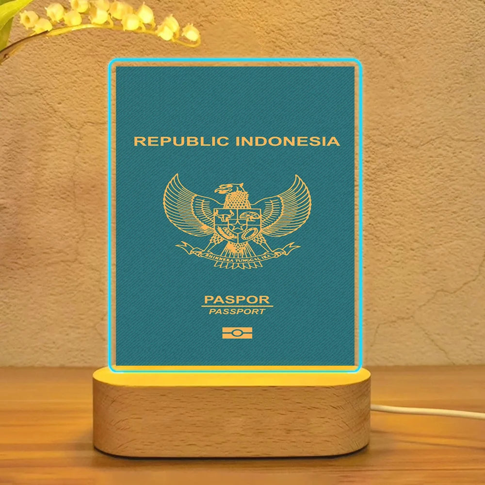 Indonesian Passport Lamp - view 3