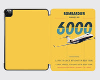 Thumbnail for Bombardier Global 6000 design on yellow ipad tablet case