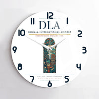 Thumbnail for Douala International Airport (DLA) design on white no frame wall clock