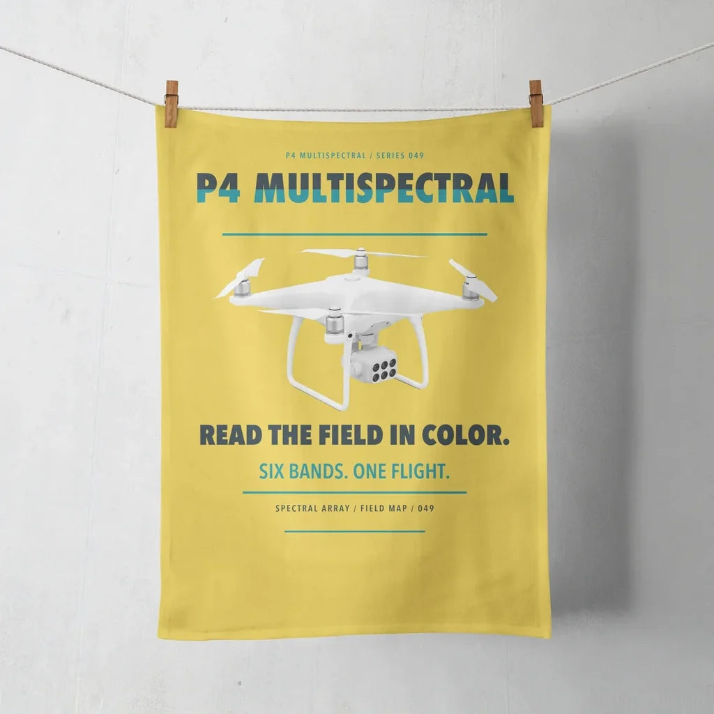 DJI P4 Multispectral design on yellow towel