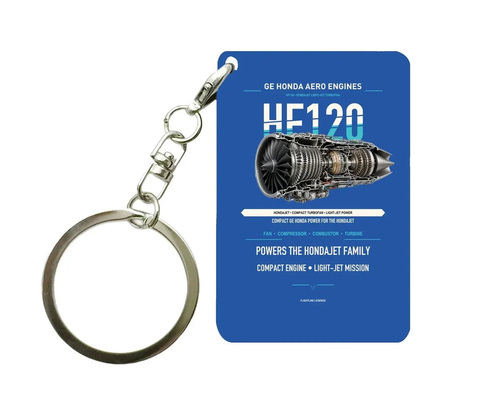 HF120 Key Chain design on blue key chain