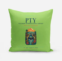 Thumbnail for Panama City Tocumen International Airport (PTY) design on light green pillow