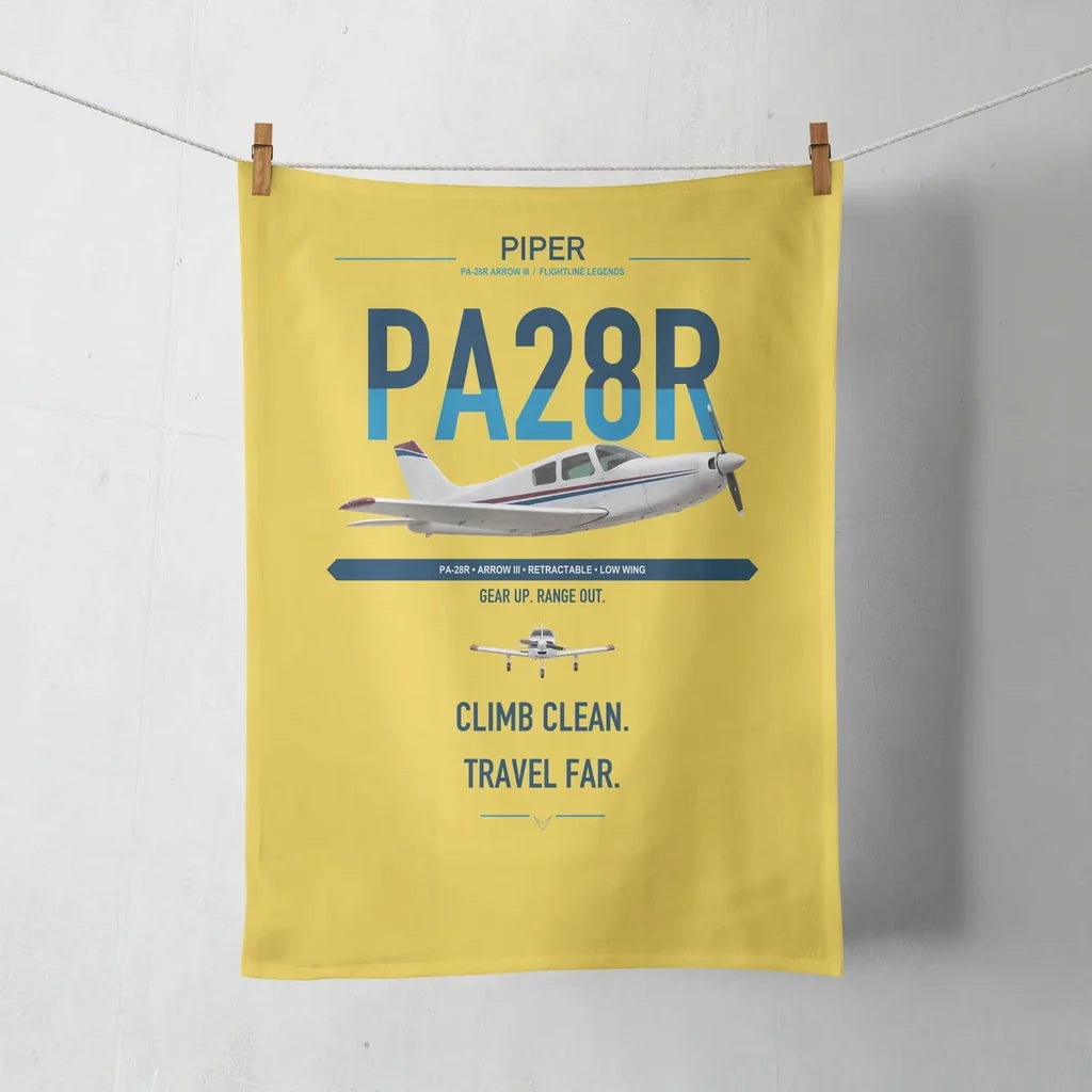 Piper PA-28R Arrow III design on yellow towel