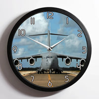 Thumbnail for Face to Face with Military Cargo aviation design on premium wood and metal wall clock.