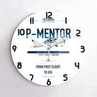 Thumbnail for Tecnam P-Mentor design on white no frame wall clock