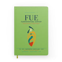 Thumbnail for Fuerteventura Airport (FUE) design on light green notebook