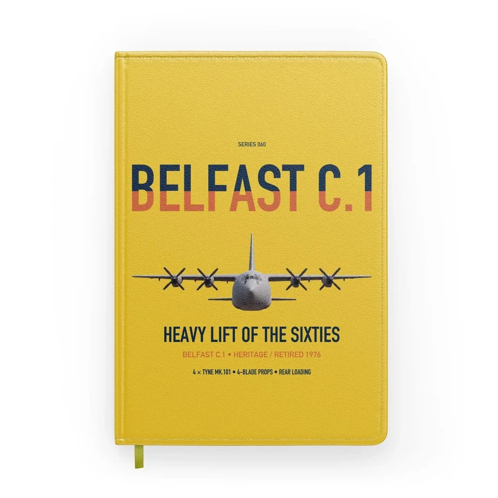 Short Belfast C.1 design on yellow notebook